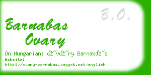 barnabas ovary business card